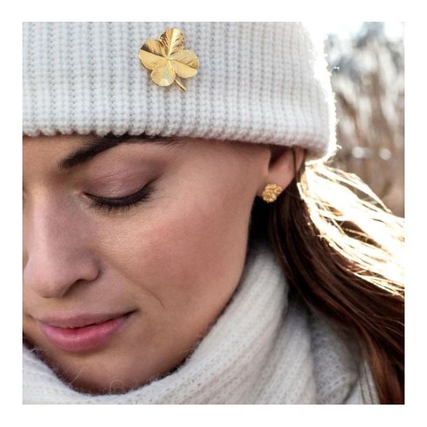 Flora Danica Firklver Forgyldt Slv Broche 907.FLC-Bro-G