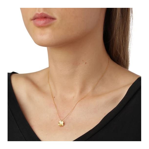 Flora Danica Firklver Forgyldt Slv Halskde 907.FLC-Ne-G