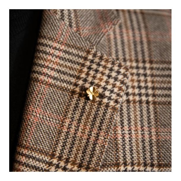 Flora Danica Firkl�ver Forgyldt S�lv Pin 907.FLC-Pi_G