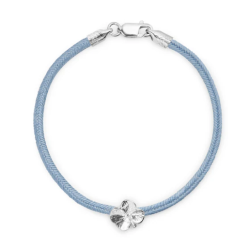 Flora Danica Blt Silkearmbnd m. Slv Firklver 907.FLC-Silk-Blue-18-S