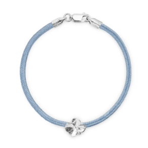 Flora Danica Blt Silkearmbnd m. Slv Firklver 907.FLC-Silk-Blue-18-S