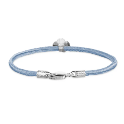 Flora Danica Blt Silkearmbnd m. Slv Firklver 907.FLC-Silk-Blue-18-S
