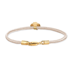 Flora Danica Rosa Silkearmbnd m. Forgyldt Slv Firklver 907.FLC-Silk-Rose-16-G