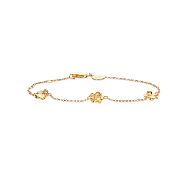 Flora Danica Forglemmigej Forgyldt Slv Armbnd 907.FMN-Br-G