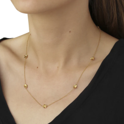 Flora Danica Forglemmigej Forgyldt Slv Halskde 907.FMN-Ne-G