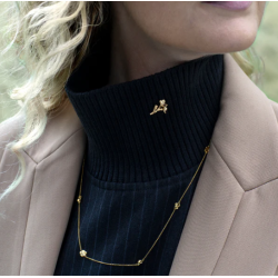 Flora Danica Forglemmigej Forgyldt Slv Halskde 907.FMN-Ne-G