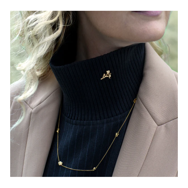 Flora Danica Forglemmigej Forgyldt Slv Halskde 907.FMN-Ne-G