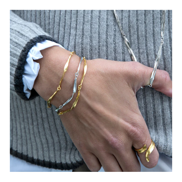 Flora Danica Grs Rhod. Slv Armbnd 907.Gr-BR-S