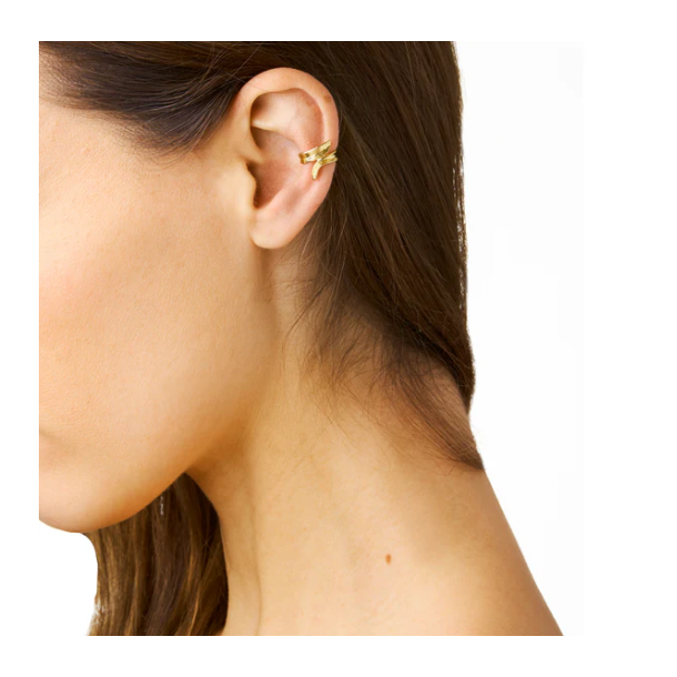 Flora Danica Grs Forgyldt Slv Ear Cuff 907.Gr-EaCu-G