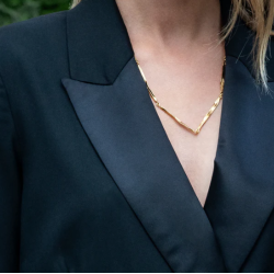 Flora Danica Grs Forgyldt Slv Halskde 907.Gr-Ne-G