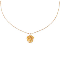 Flora Danica Persille Forgyldt Slv Halskde 907.PAR-Ne-G