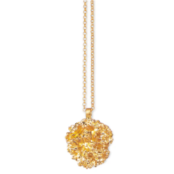 Flora Danica Persille Forgyldt Slv Halskde 907.PAR-Ne-G