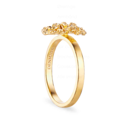 Flora Danica Persille Forgyldt Slvring 907.PAR-Ri-G-58