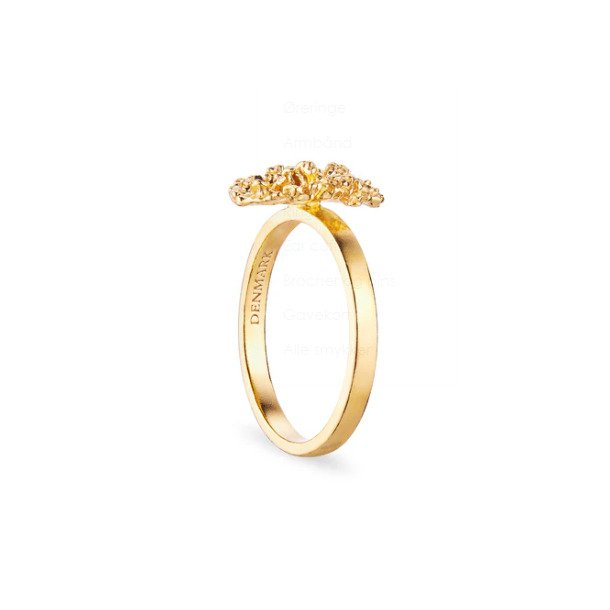 Flora Danica Persille Forgyldt Slvring 907.PAR-Ri-G-58