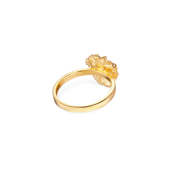 Flora Danica Persille Forgyldt Slvring 907.PAR-Ri-G-58