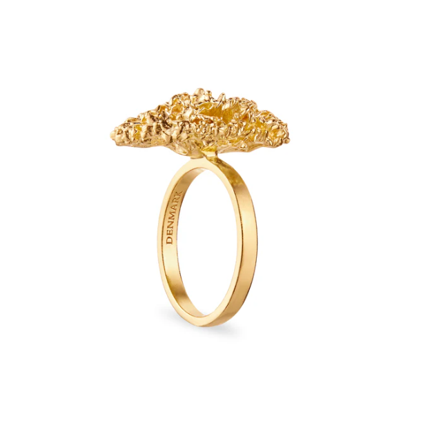 Flora Danica Persille Forgyldt Slvring 907.PAR-StRi-G-54