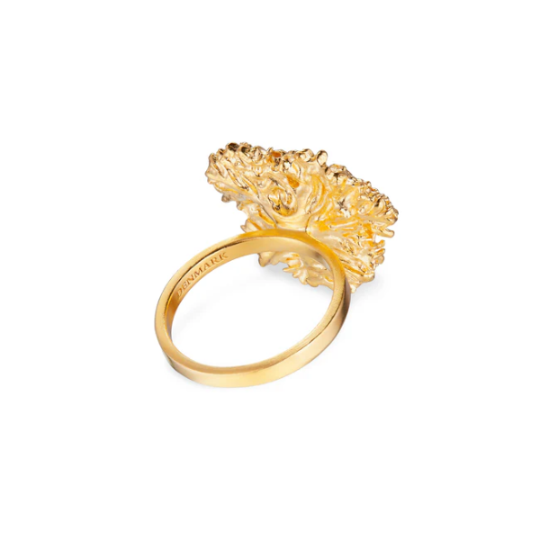 Flora Danica Persille Forgyldt Slvring 907.PAR-StRi-G-54