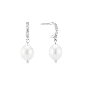 Slv Halvcreoler m. FVKP & Zirkonia 9091374-6-33