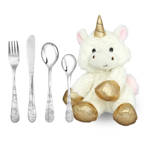 Zilverstad Rustfrit St�lbestik m/Enhj�rningemotiver & Bamse 93002527008