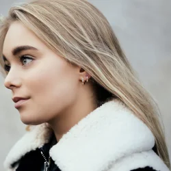 SJ Ellera Piccolo - Forg. Creoler m/Farvede Zirkoner SJ-E1066-XCZ(YG)