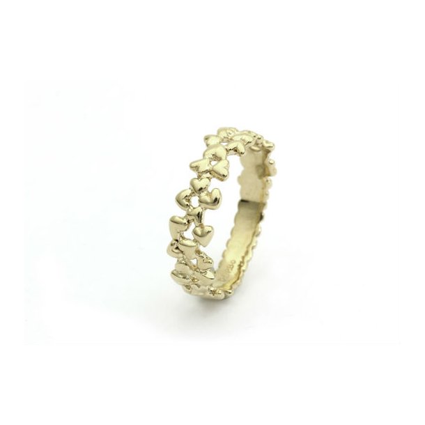 Per Borup 14kt Heart Ring str. 55 940R