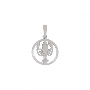 Rhodineret Slv Stjernetegn Krebsen 15 mm A216006