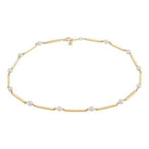 Siersb�l 8 Kt Guld Pind- & Perle Collier A8162033
