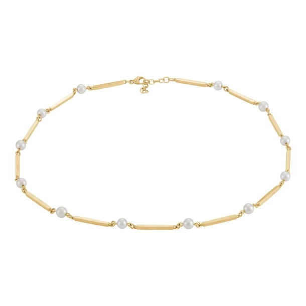 Siersb�l 8 Kt Guld Pind- &amp; Perle Collier A8162033