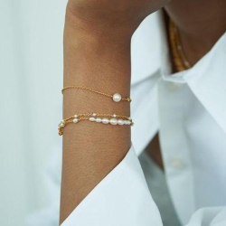 Forgyldt Aura Armbnd 2-3902wp-gp