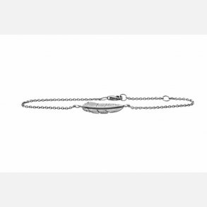 Heiring Rhodineret Slv Armlnke m/Fjer 51-5-87RH