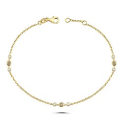 Nuran Champagne 14kt Guld Armbnd m/0,21ct B3090CH021RG