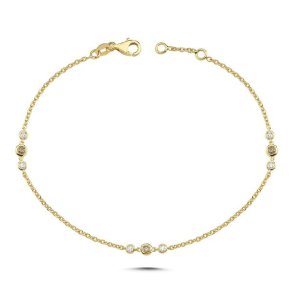 Nuran Champagne 14kt Guld Armbnd m/0,21ct B3090CH021RG