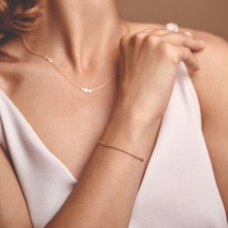 Nuran Champagne 14kt Guld Armbnd m/0,21ct B3090CH021RG