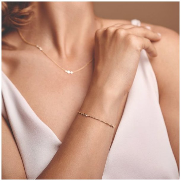 Nuran Champagne 14kt Guld Armbnd m/0,21ct B3090CH021RG