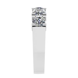 14kt Hvidguldsring m/2.00ct. Diamanter str. 54 