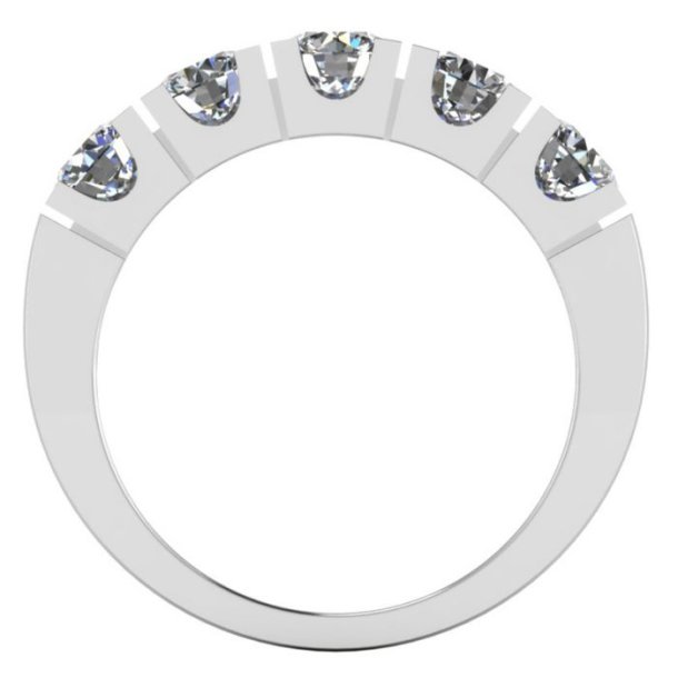 14kt Hvidguldsring m/2.00ct. Diamanter str. 54 