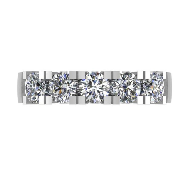 14kt Hvidguldsring m/2.00ct. Diamanter str. 54 