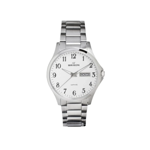 Brixon Herreur Stl m/Dag-Dato og Hvid Skive C4406SGD-E