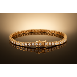 18 Kt Guld Tennis Armb�nd m/3,00 Ct TW/SI