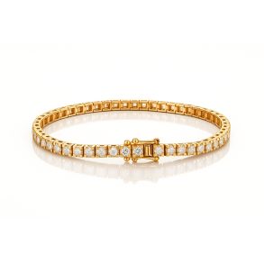 18 Kt Guld Tennis Armbnd m/3,00 Ct TW/SI