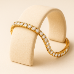 18 Kt Guld Tennis Armb�nd m/3,00 Ct TW/SI