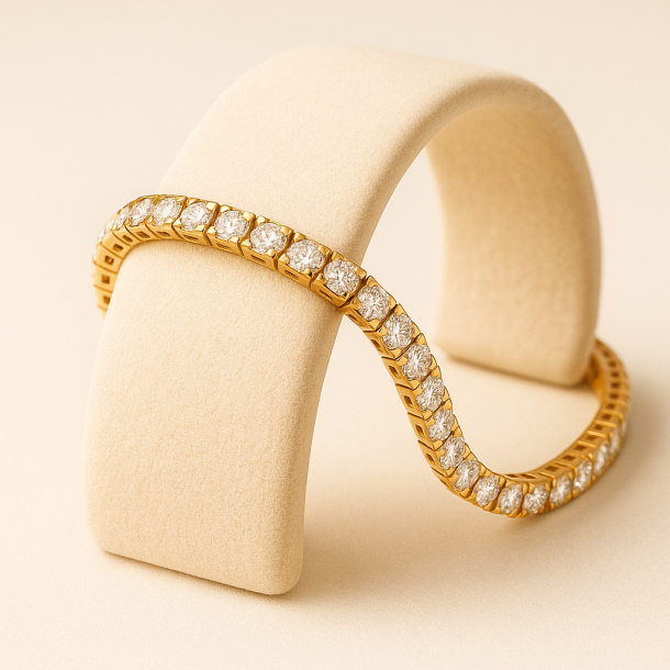 18 Kt Guld Tennis Armb�nd m/3,00 Ct TW/SI