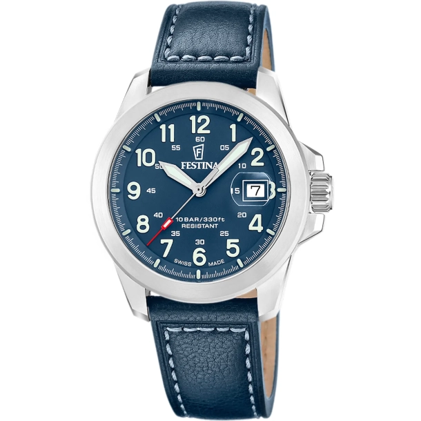 Festina Swiss Made Field Stl m/Bl Skive 20081/2