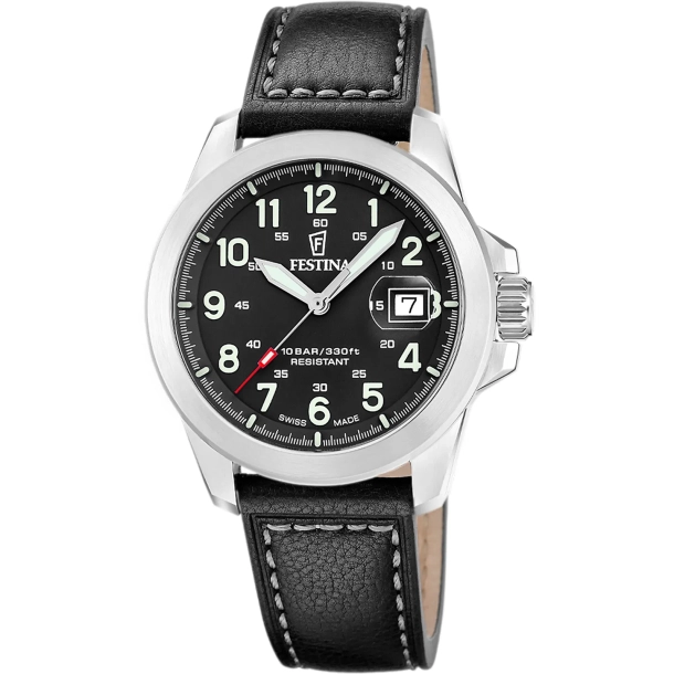 Festina Swiss Made Field m/Sort Skive 20081/4