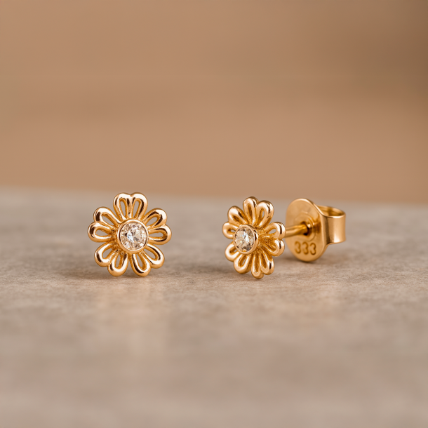 8KT. RESTIK BLOMST M.ZIR 