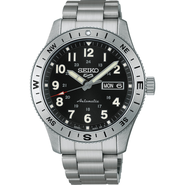 Seiko 5 Sports Field Series Herreur m/Sort Skive HDB006K1