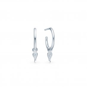 Slv Magnolia Halvcreoler 15 mm IDH030RH