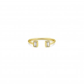 Baguette Forgyldt Ring str 54 IDR016GD54