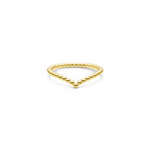 Forgyldt Bubbly V-Ring str. 54 IDR019GD54