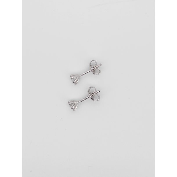 Slv restikker m/Hvide Zirkonia 30-10025-610